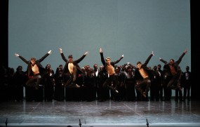 G. Verdi: Aida, baletni plesalci  Richel Wieles, Yuki Seki, Lukas Jerkander, Kenta Yamamoto in Joseph Bunn ter operni zbor SNG Opera in balet Ljubljana.