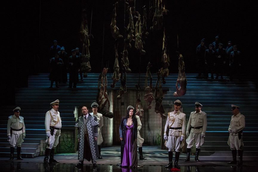 Silvo Škvarč , Saša Čano , Jože Vidic , Robert Brezovar, Natalia Ushakova, Primož Krt, Peter Martinčič, Tomaž Zadnikar, Gregor Zorko, foto: SNG Opera in balet Ljubljana / Darja Štravs Tisu
