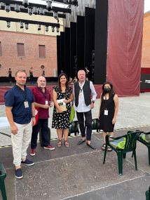 Klemen Valter, poslovni vodja programa, Angel Murcia, direktor festivala Veranos de la Villa, svetovalka veleposlanika Tina Grgantov, direktor ljubljanske Opere Staš Ravter in koordinatorka festivala Sandra Fernandez Isardo